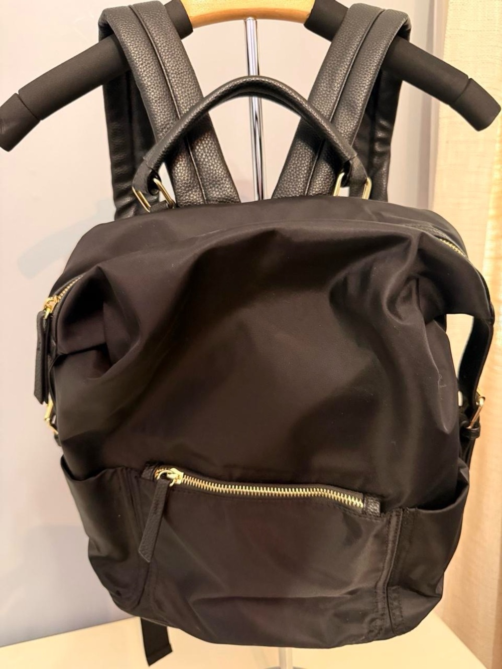 Tommy Bahama black  Nylon Women's Backpack with Gold Hardware